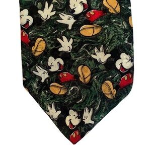The Disney Store Mickey Mouse Made in Italy Silk Tie